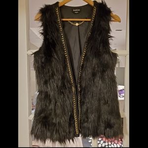 Bebe Fur-Knit Vest